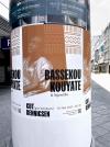 Poster pasted in the city center of Hannover Germany for a concert by Malian musician Bassekou Kouyate at Gut Bennigsen.