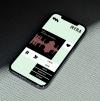 Myra Smart Radio Application iPhone mockup laid flat on a textured background with shading